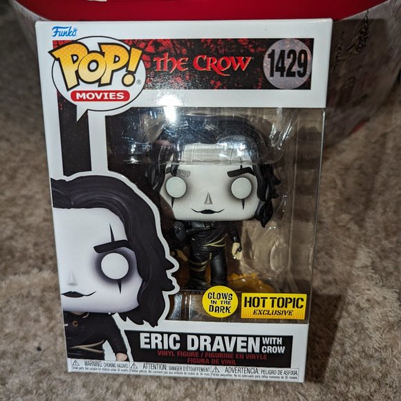 Funko Pop! #1429 Eric Draven The Crow - Glow In The Dark Hot Topic Exclusive! - Picture 1 of 8